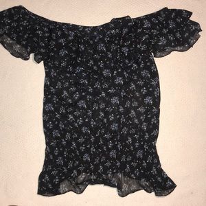 Max Azria Sheer Black Blouse Size L